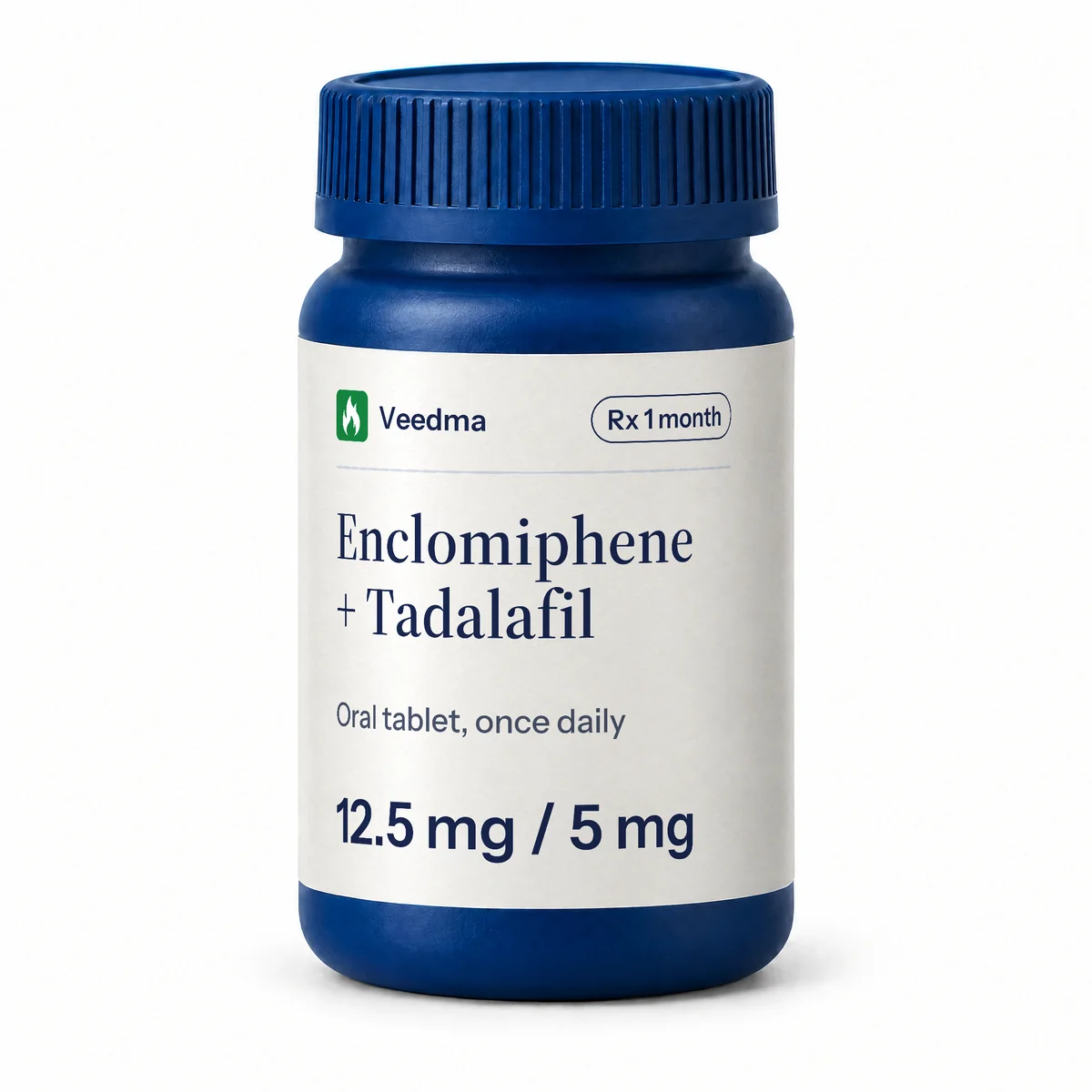 Enclomiphene + Tadalafil bottle