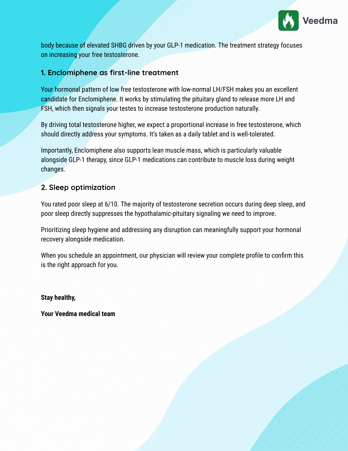Veedma lab review report – GLP-1 case, page 3