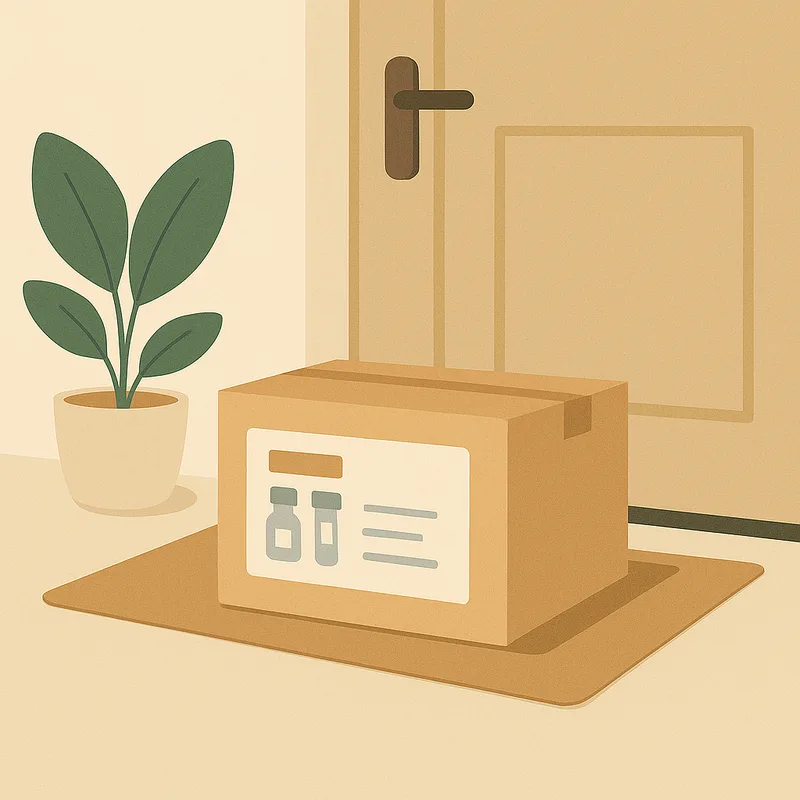 Medication shipment arriving for at-home treatment